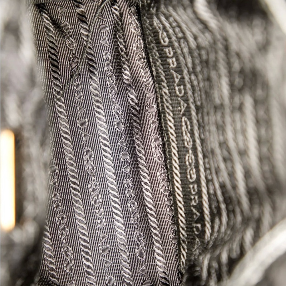 Prada nylon and croc embossed backpack shoulder bag. - Picture 12 of 15